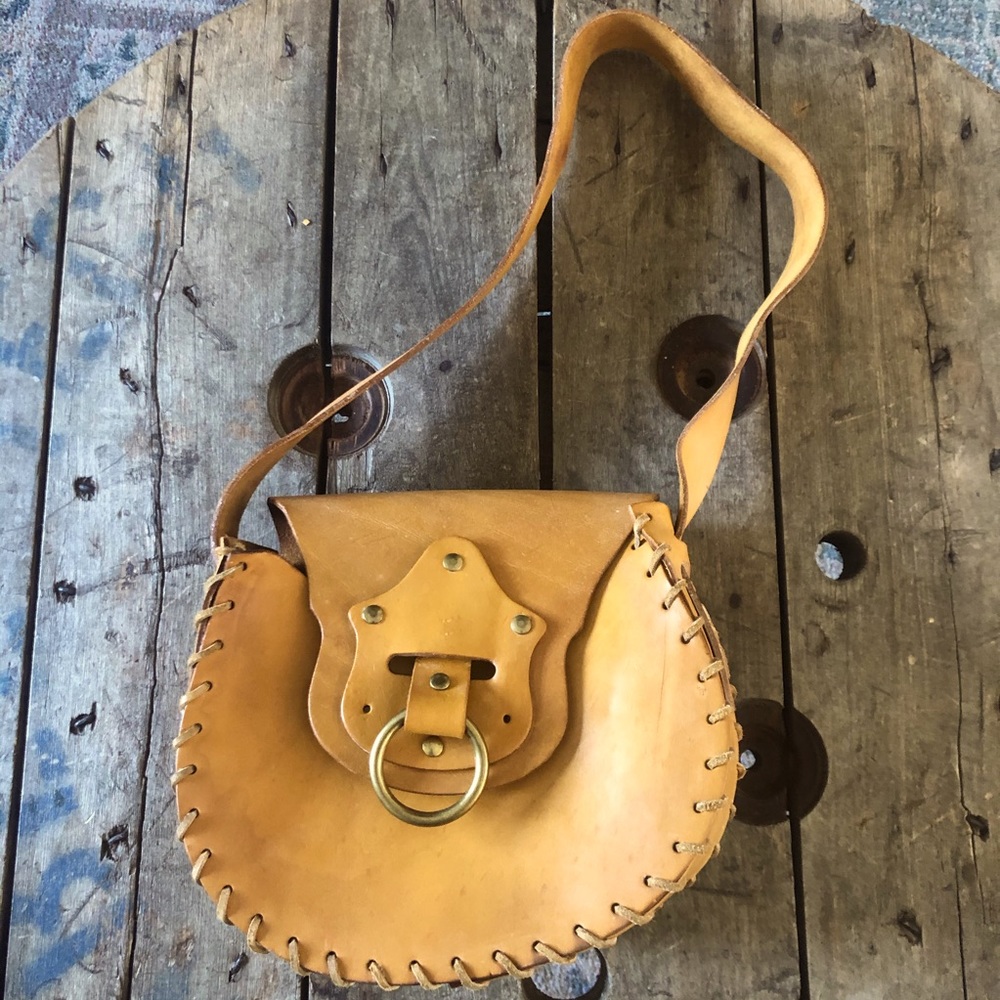 Vintage handmade leather bag